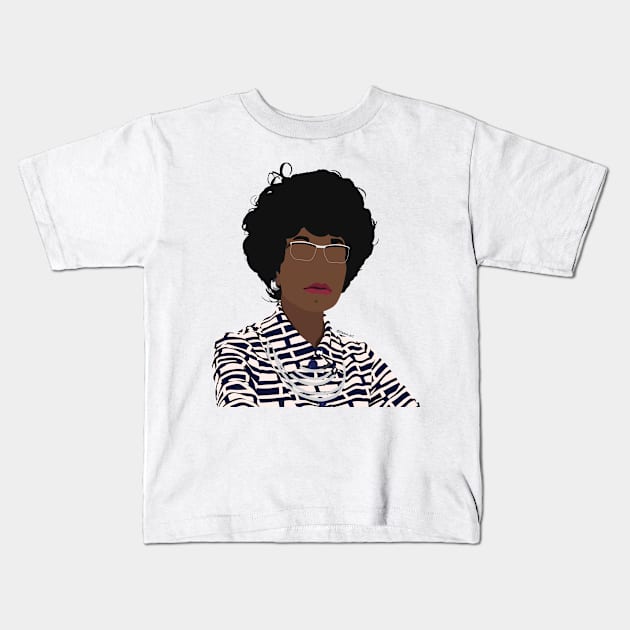 Shirley Chisholm Kids T-Shirt by itsaulart